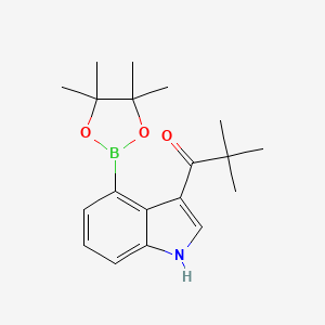 2,2-Dimethyl-1-(4-(4,4,5,5-tetramethyl-1,3,2-dioxaborolan-2-yl)-1H-indol-3-yl)propan-1-one