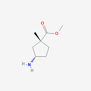 Cyclopentanecarboxylic acid, 3-amino-1-methyl-, methyl ester, (1R,3S)-