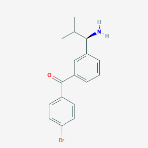 [3-[(1R)-1-amino-2-methylpropyl]phenyl]-(4-bromophenyl)methanone