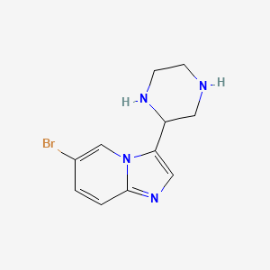 molecular formula C11H13BrN4 B12983750 6-Bromo-3-(piperazin-2-yl)imidazo[1,2-a]pyridine CAS No. 1251018-39-9