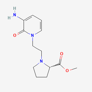 molecular formula C13H19N3O3 B12983785 Methyl (2-(3-amino-2-oxopyridin-1(2H)-yl)ethyl)-L-prolinate 