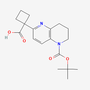 1-(5-(tert-Butoxycarbonyl)-5,6,7,8-tetrahydro-1,5-naphthyridin-2-yl)cyclobutane-1-carboxylic acid