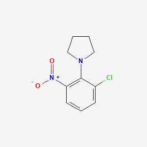 molecular formula C10H11ClN2O2 B12983808 1-(2-Chloro-6-nitrophenyl)pyrrolidine CAS No. 59504-30-2