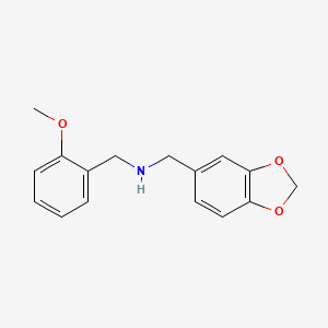molecular formula C16H17NO3 B1298381 苯并[1,3]二氧杂-5-基甲基-(2-甲氧基-苄基)-胺 CAS No. 418774-45-5