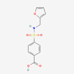 molecular formula C12H11NO5S B1298395 4-[(呋喃-2-基甲基)磺酰基]苯甲酸 CAS No. 321979-08-2