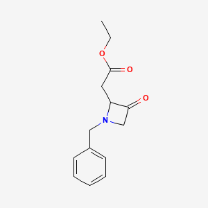 Ethyl 2-(1-benzyl-3-oxo-azetidin-2-yl)acetate