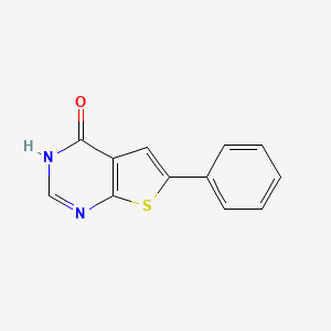 molecular formula C12H8N2OS B1298398 6-苯基噻吩[2,3-d]嘧啶-4(3H)-酮 CAS No. 35970-78-6