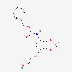 Benzyl (6-(2-hydroxyethoxy)-2,2-dimethyltetrahydro-4H-cyclopenta[d][1,3]dioxol-4-yl)carbamate