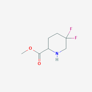 molecular formula C7H11F2NO2 B12984021 Methyl 5,5-difluoropiperidine-2-carboxylate 