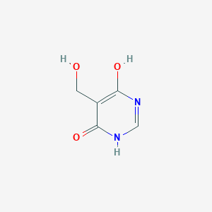 molecular formula C5H6N2O3 B12984064 6-Hydroxy-5-(hydroxymethyl)pyrimidin-4(3H)-one 