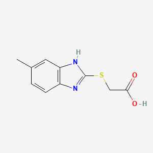 molecular formula C10H10N2O2S B1298408 (5-甲基-1H-苯并咪唑-2-基硫代)-乙酸 CAS No. 27231-37-4