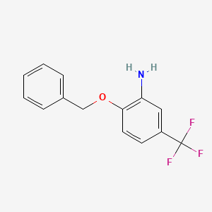 molecular formula C14H12F3NO B1298409 2-(苄氧基)-5-(三氟甲基)苯胺 CAS No. 117901-14-1