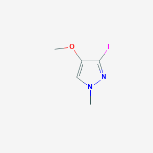 molecular formula C5H7IN2O B12984167 3-Iodo-4-methoxy-1-methyl-1H-pyrazole 