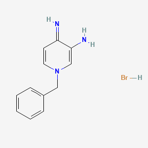 molecular formula C12H14BrN3 B12984209 1-Benzyl-4-imino-1,4-dihydropyridin-3-amine hydrobromide 