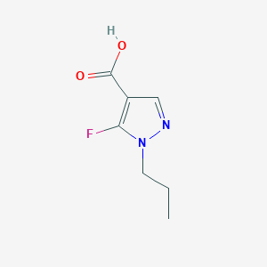 molecular formula C7H9FN2O2 B12984278 5-Fluoro-1-propyl-1H-pyrazole-4-carboxylic acid 