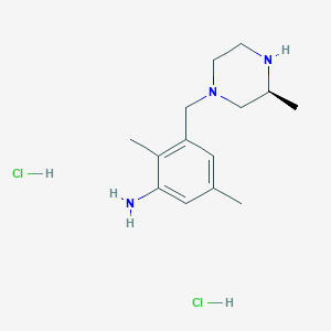 (S)-2,5-Dimethyl-3-((3-methylpiperazin-1-yl)methyl)aniline dihydrochloride