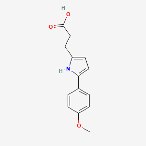 molecular formula C14H15NO3 B1298431 3-[5-(4-Methoxy-phenyl)-1H-pyrrol-2-yl]-propionic acid CAS No. 431987-06-3