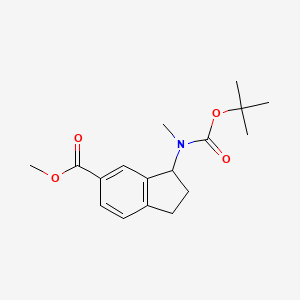 Methyl 3-[tert-butoxycarbonyl(methyl)amino]indane-5-carboxylate