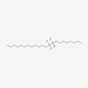 molecular formula C22H42F4 B12984391 9,9,10,10-Tetrafluorodocosane 