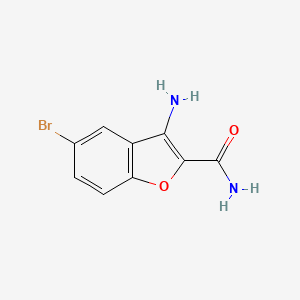 molecular formula C9H7BrN2O2 B1298440 3-氨基-5-溴苯并呋喃-2-甲酰胺 CAS No. 309922-87-0