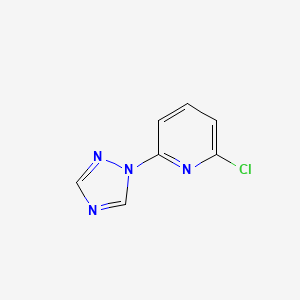 molecular formula C7H5ClN4 B12984552 2-Chloro-6-(1H-1,2,4-triazol-1-yl)pyridine 