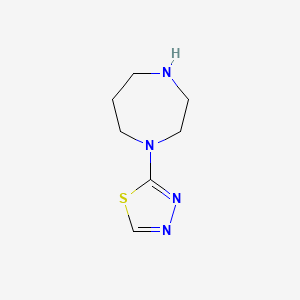 molecular formula C7H12N4S B12984670 1-(1,3,4-Thiadiazol-2-yl)-1,4-diazepane 