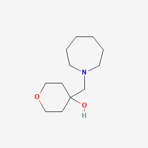 molecular formula C12H23NO2 B12984672 4-(Azepan-1-ylmethyl)tetrahydro-2H-pyran-4-ol 