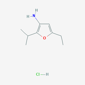 5-Ethyl-2-isopropylfuran-3-amine hydrochloride