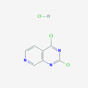 molecular formula C7H4Cl3N3 B12984700 2,4-Dichloropyrido[3,4-d]pyrimidine hydrochloride 