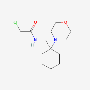 molecular formula C13H23ClN2O2 B12984724 2-Chloro-N-((1-morpholinocyclohexyl)methyl)acetamide CAS No. 900641-08-9