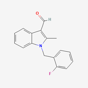 molecular formula C17H14FNO B1298475 1-(2-氟苄基)-2-甲基-1H-吲哚-3-甲醛 CAS No. 347323-87-9