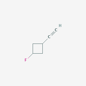 molecular formula C6H7F B12984767 1-Ethynyl-3-fluorocyclobutane 