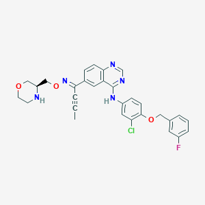 (S,Z)-1-(4-((3-Chloro-4-((3-fluorobenzyl)oxy)phenyl)amino)quinazolin-6-yl)but-2-yn-1-one O-morpholin-3-ylmethyl oxime