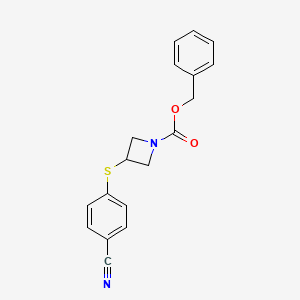 Benzyl 3-((4-cyanophenyl)thio)azetidine-1-carboxylate