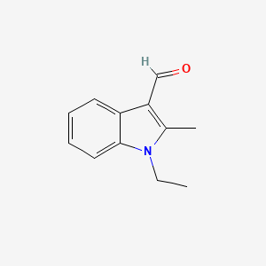 molecular formula C12H13NO B1298486 1-Ethyl-2-methyl-1H-indole-3-carbaldehyde CAS No. 66727-64-8