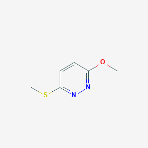 molecular formula C6H8N2OS B12984874 3-Methoxy-6-(methylthio)pyridazine 