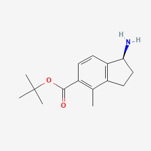 (S)-tert-butyl 1-amino-4-methyl-2,3-dihydro-1H-indene-5-carboxylate