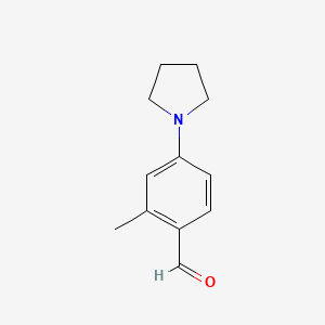 molecular formula C12H15NO B1298490 2-Methyl-4-pyrrolidin-1-yl-benzaldehyde CAS No. 84754-31-4