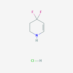 molecular formula C5H8ClF2N B12984901 4,4-Difluoro-1,2,3,4-tetrahydropyridine hydrochloride 