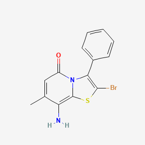 8-Amino-2-bromo-7-methyl-3-phenyl-5H-thiazolo[3,2-a]pyridin-5-one