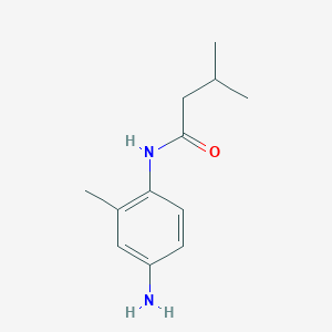 molecular formula C12H18N2O B1298495 N-(4-amino-2-methylphenyl)-3-methylbutanamide CAS No. 761409-68-1