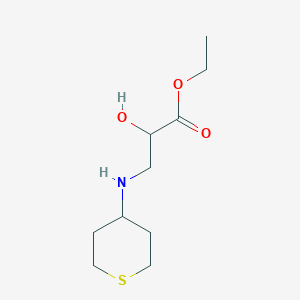 Ethyl 2-hydroxy-3-((tetrahydro-2H-thiopyran-4-yl)amino)propanoate