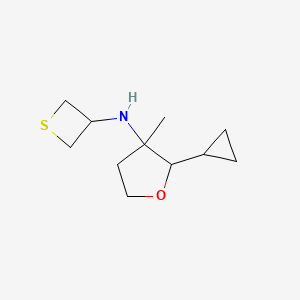 2-Cyclopropyl-3-methyl-N-(thietan-3-yl)tetrahydrofuran-3-amine