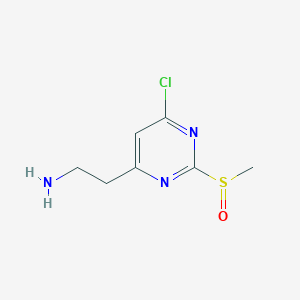 2-(6-Chloro-2-(methylsulfinyl)pyrimidin-4-yl)ethanamine