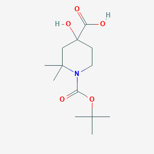 1-(tert-Butoxycarbonyl)-4-hydroxy-2,2-dimethylpiperidine-4-carboxylic acid