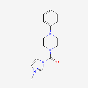 1-Methyl-3-(4-phenylpiperazine-1-carbonyl)-1H-imidazol-3-ium