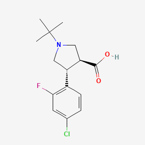 (3S,4R)-1-(tert-Butyl)-4-(4-chloro-2-fluorophenyl)pyrrolidine-3-carboxylic acid