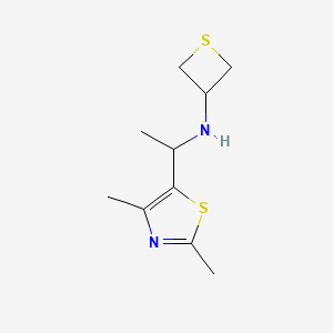 N-(1-(2,4-Dimethylthiazol-5-yl)ethyl)thietan-3-amine