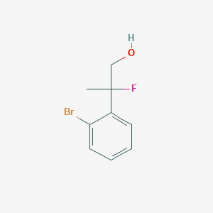 molecular formula C9H10BrFO B12985023 2-(2-Bromophenyl)-2-fluoropropan-1-ol 