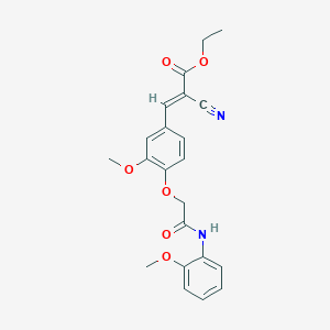 Ethyl 2-cyano-3-(3-methoxy-4-(2-((2-methoxyphenyl)amino)-2-oxoethoxy)phenyl)acrylate